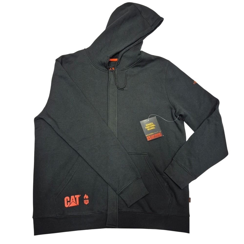 CAT Flame Resistant Midweight Full Zip Hoodie Sweatshirt Men's Size 2XL 1910142